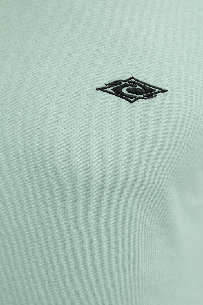 Rip Curl Kratka majica moška bombažna STREAMLINE EMBROID TEE 10XMTE zelena
