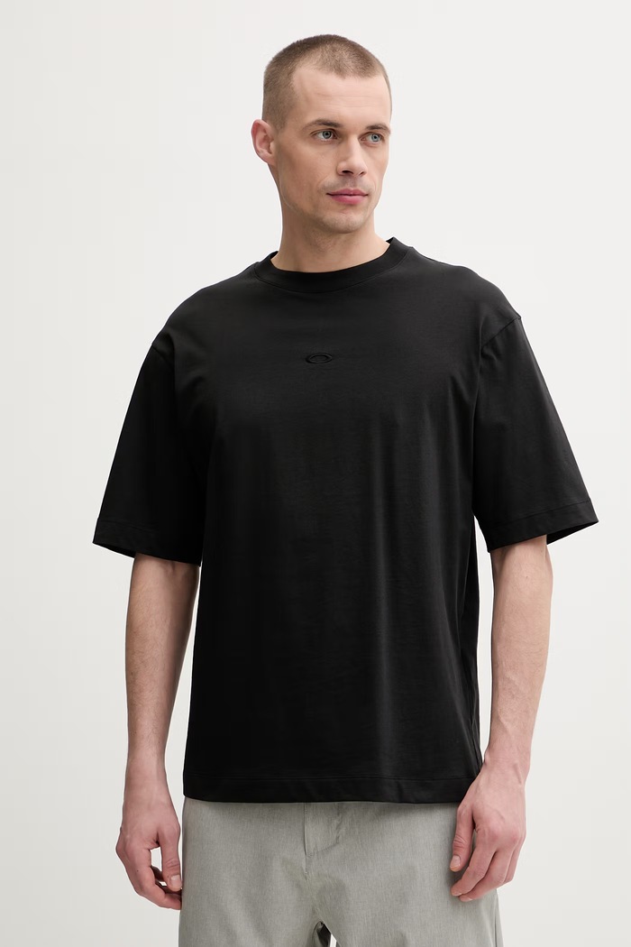 Îmbrăcăminte Oakley tricou pentru bărbați, din bumbac RESERVE MOMENTO FOA407926 negru