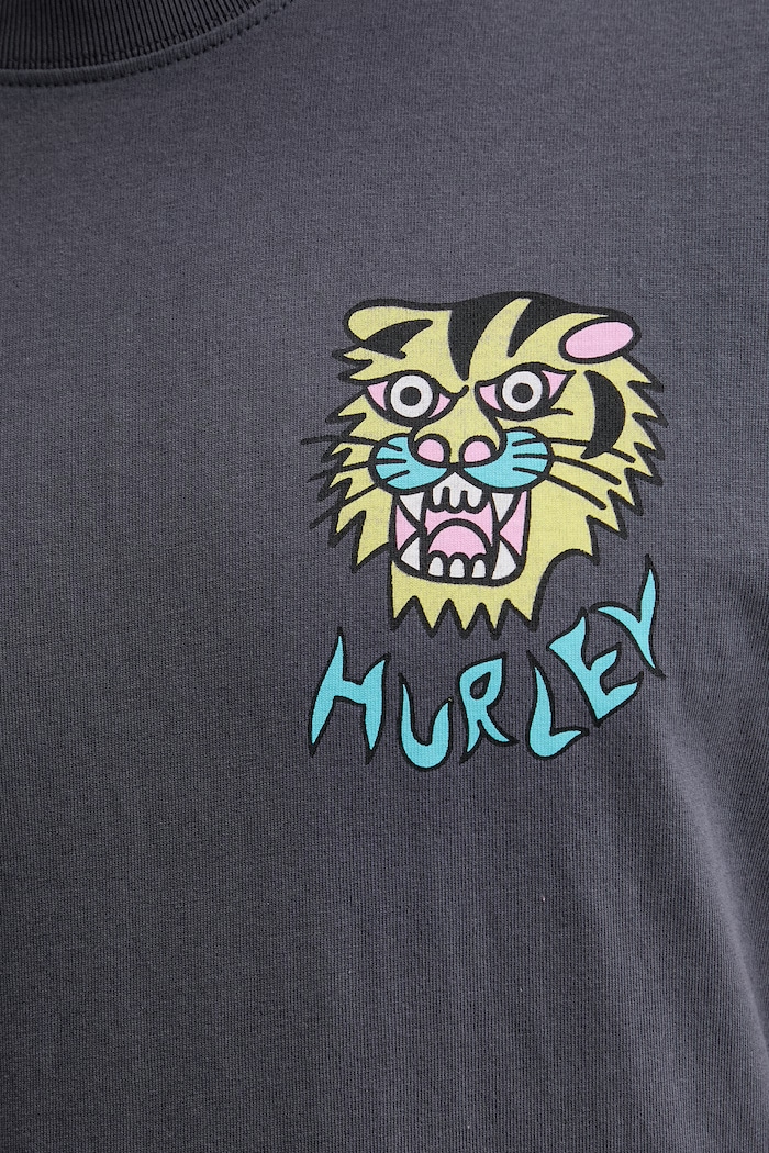 Hurley t-shirt męski bawełniany ETAM MTSEUET0001 szary