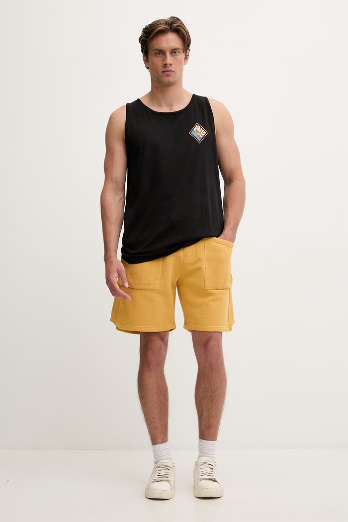 Hurley top pánsky bavlnený MTKEUED0004 čierna SS26