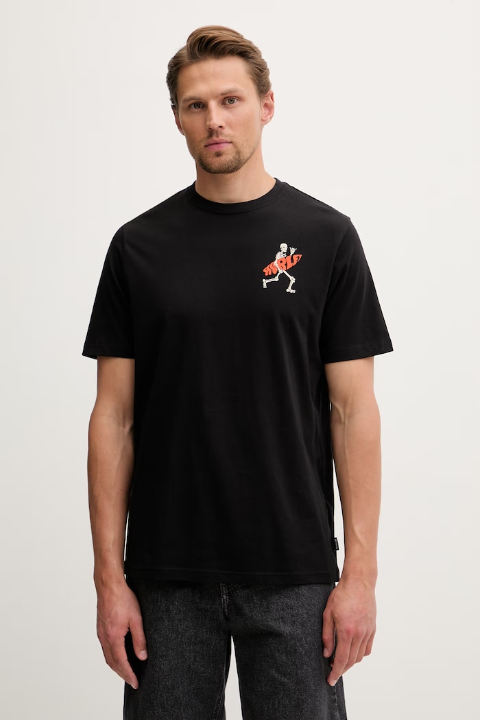 Odzież Hurley t-shirt męski bawełniany MTSEUED0008 czarny