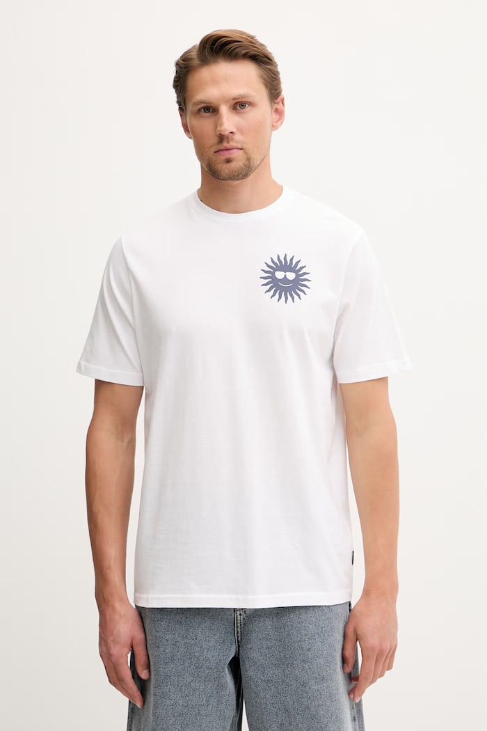 Îmbrăcăminte Hurley tricou pentru bărbați, din bumbac MTSEUED0009 alb