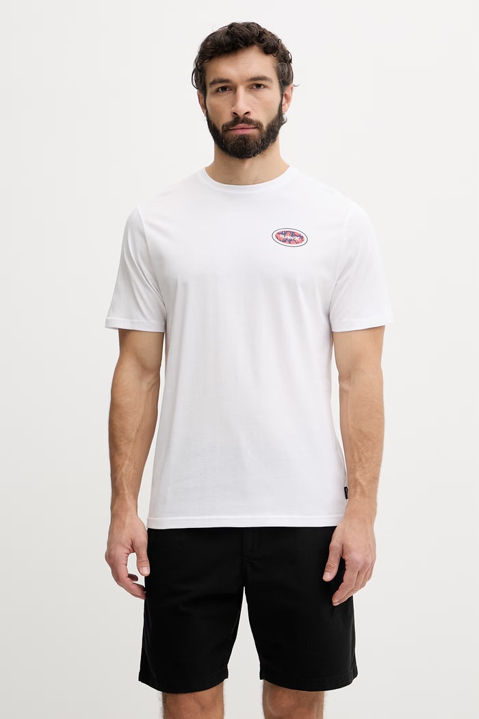 Hurley t-shirt ανδρικό βαμβακερό λευκό MTSEUED0022