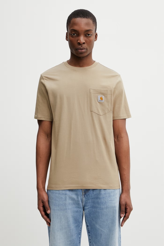 Carhartt WIP S/S Pocket T-Shirt футболка из хлопка для мужчин зелёный I030434.3IRXX