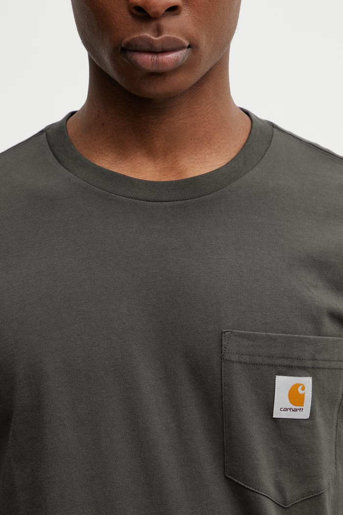 Carhartt WIP L/S Pocket T-Shirt tričko s dlhým rukávom bavlnené pánske zelená I030437.3IQXX