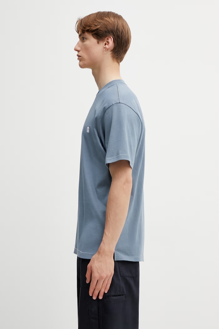 Carhartt WIP S/S Madison T-Shirt tricou din bumbac pentru bărbați I033000.3PPXX albastru SS26