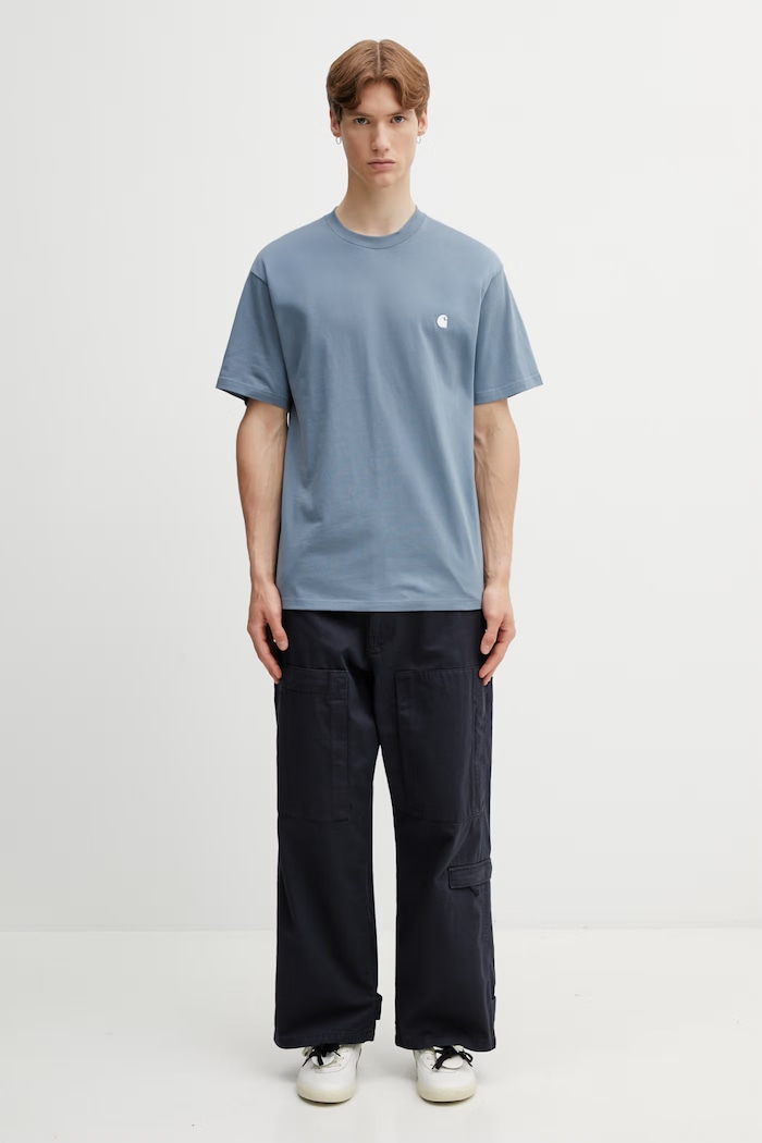 Carhartt WIP S/S Madison T-Shirt tricou din bumbac pentru bărbați I033000.3PPXX albastru