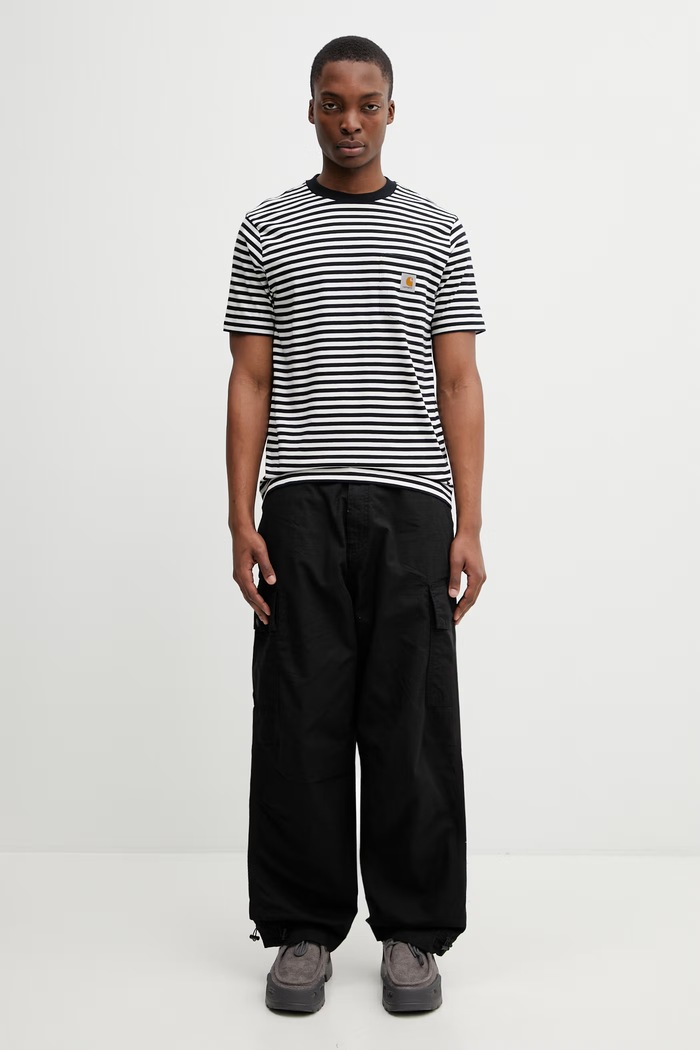 Carhartt WIP S/S Ezra Pocket T-Shirt t-shirt bawełniany męski I036179.3KRXX czarny