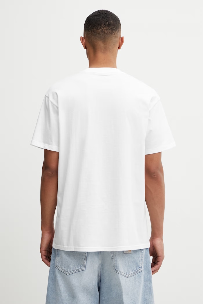 Odzież Carhartt WIP S/S Octopus T-Shirt męski bawełniany I036217.02XX biały
