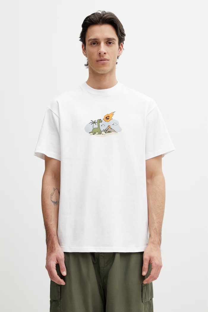 Carhartt WIP S/S Impact T-Shirt тениска памучна мъжка бял I036265.02XX