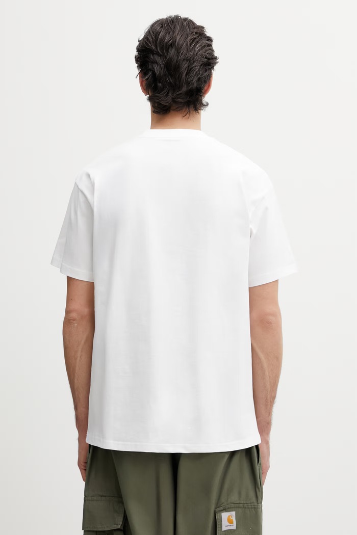 Дрехи Carhartt WIP S/S Impact T-Shirt тениска памучна мъжка I036265.02XX бял