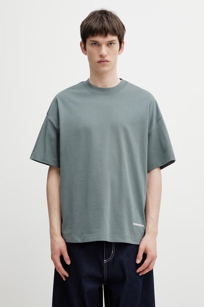 Carhartt WIP S/S Link Script T-Shirt cotton Men's green I031373.3HLXX