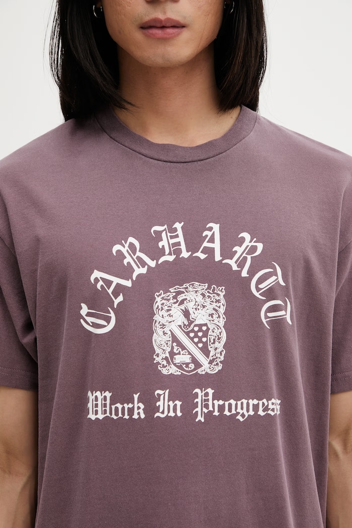 Carhartt WIP Men's S/S Coat Of Arms Cotton T-Shirt violet I036195.3J1GD
