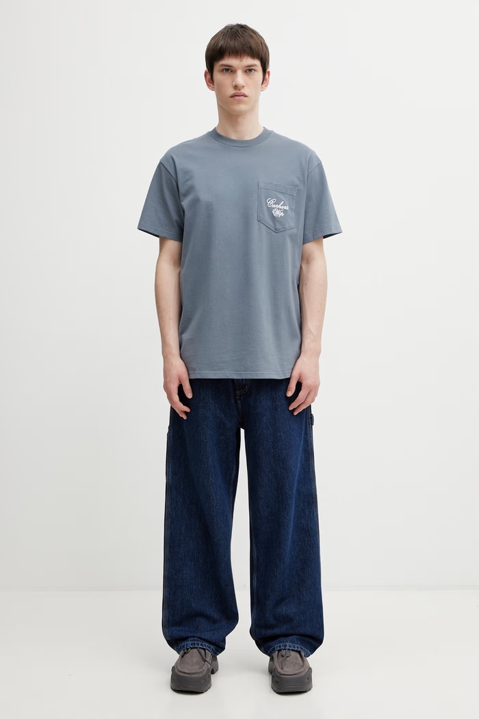 Carhartt WIP S/S Longhand Pocket T-Shirt cotton Men's blue I036204.3Q5XX