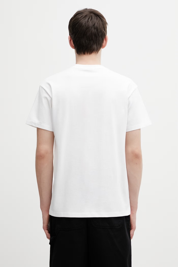 Oblečení Carhartt WIP S/S Longhand Pocket T-Shirt tričko bavlněné pánské I036204.00AXX bílá