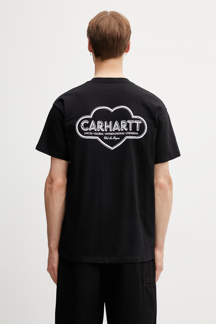 Carhartt WIP S/S Cloud Heart T-Shirt tricou din bumbac bărbătesc negru I036244.89XX