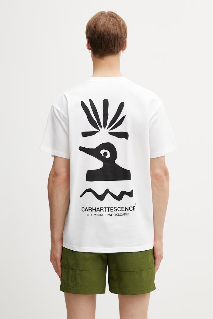 Carhartt WIP S/S Compy T-Shirt tricou bărbătesc de bumbac alb I036218.02XX