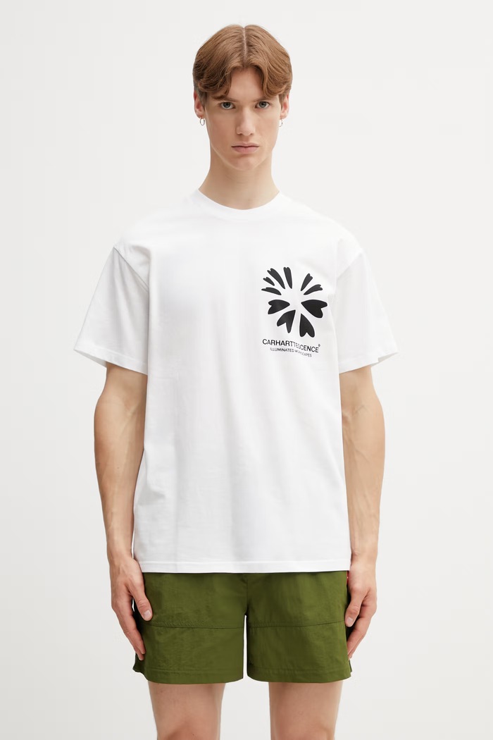 Îmbrăcăminte Carhartt WIP S/S Compy T-Shirt tricou bărbătesc de bumbac I036218.02XX alb