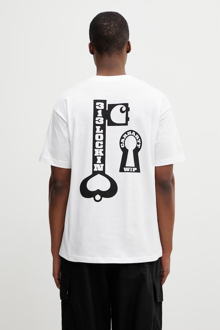 Carhartt WIP S/S Locked T-Shirt футболка бавовняна чоловіча білий I036230.02XX