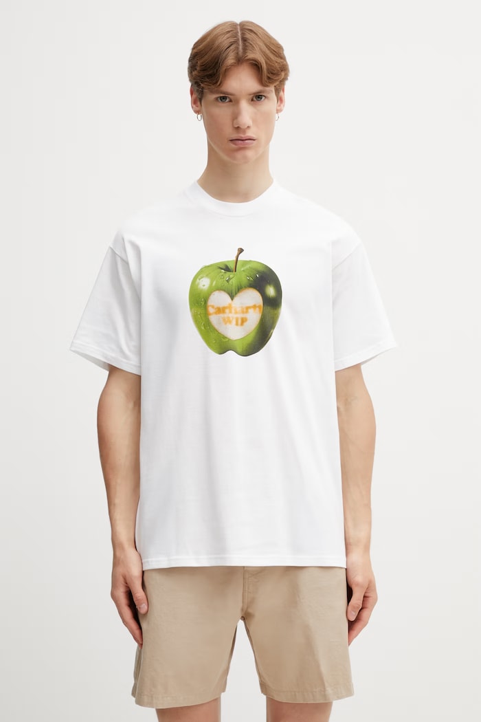 Carhartt WIP S/S Spoiled T-Shirt tricou din bumbac pentru bărbați alb I036260.02XX