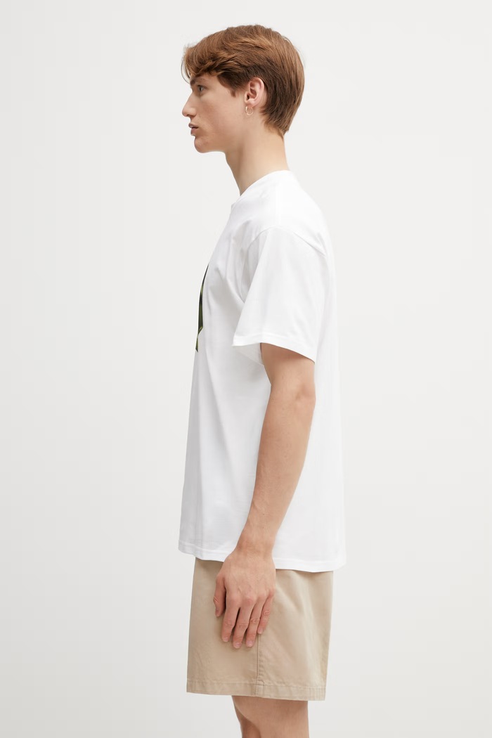 Carhartt WIP S/S Spoiled T-Shirt tricou din bumbac pentru bărbați I036260.02XX alb SS26