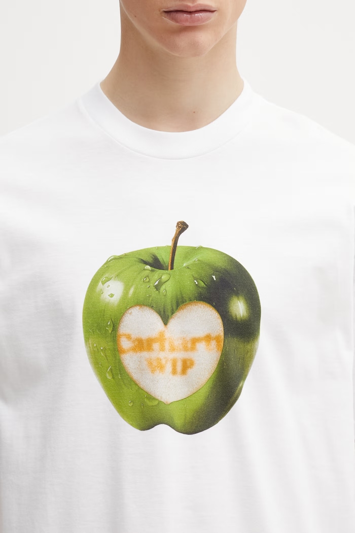 Carhartt WIP S/S Spoiled T-Shirt tricou din bumbac pentru bărbați alb I036260.02XX