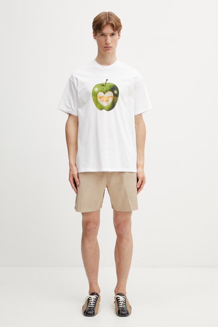Carhartt WIP S/S Spoiled T-Shirt tricou din bumbac pentru bărbați I036260.02XX alb