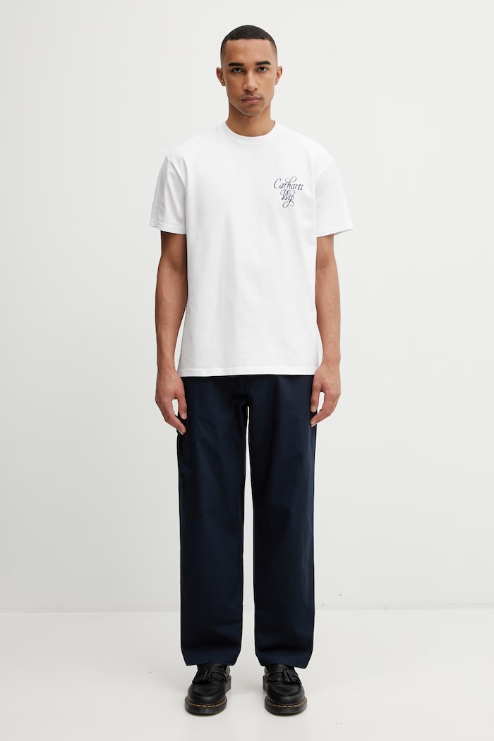 Carhartt WIP S/S Vestige T-Shirt bawełniany męski I036220.206 biały