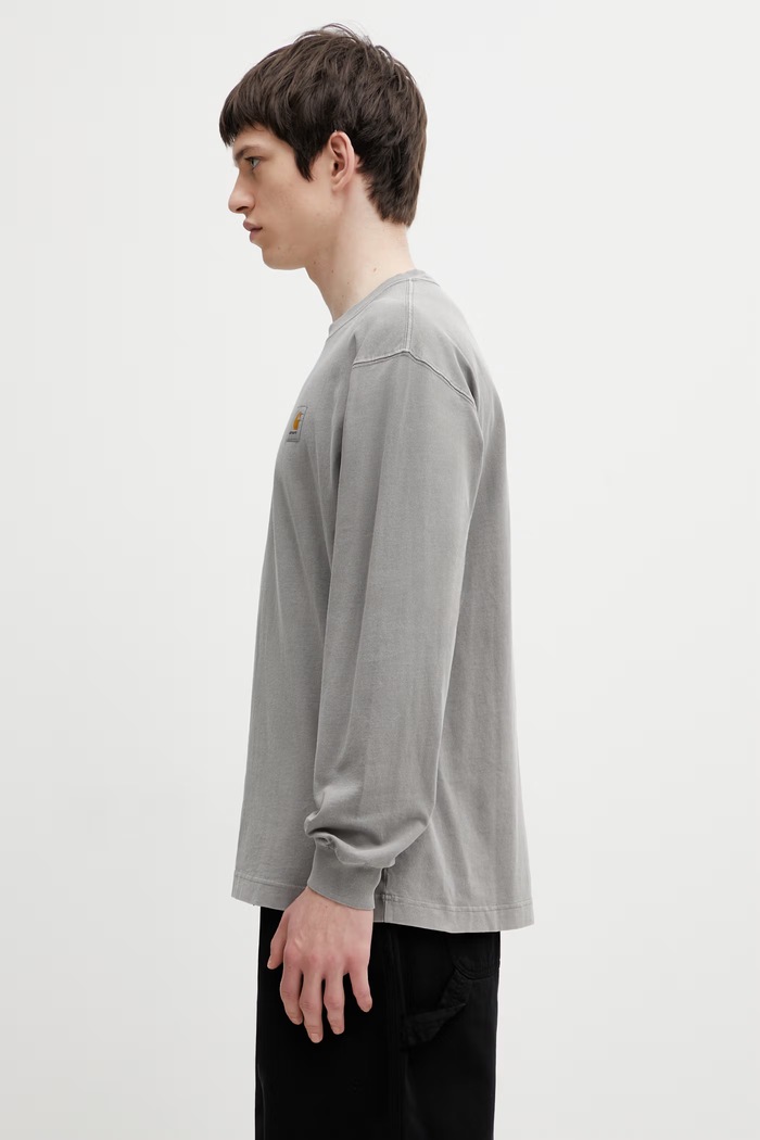 Carhartt WIP L/S Nelson T-Shirt longsleeve Men's cotton I029948.2LRGD gray SS26
