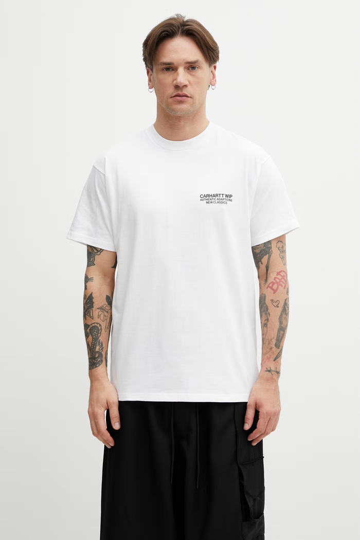 Carhartt WIP S/S Sean Hamilton 03 T-Shirt in cotone da uomo bianco I036270.02XX