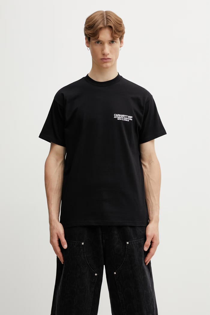 Одежда Carhartt WIP S/S Sean Hamilton 03 T-Shirt футболка из хлопка для мужчин I036270.89XX чёрный