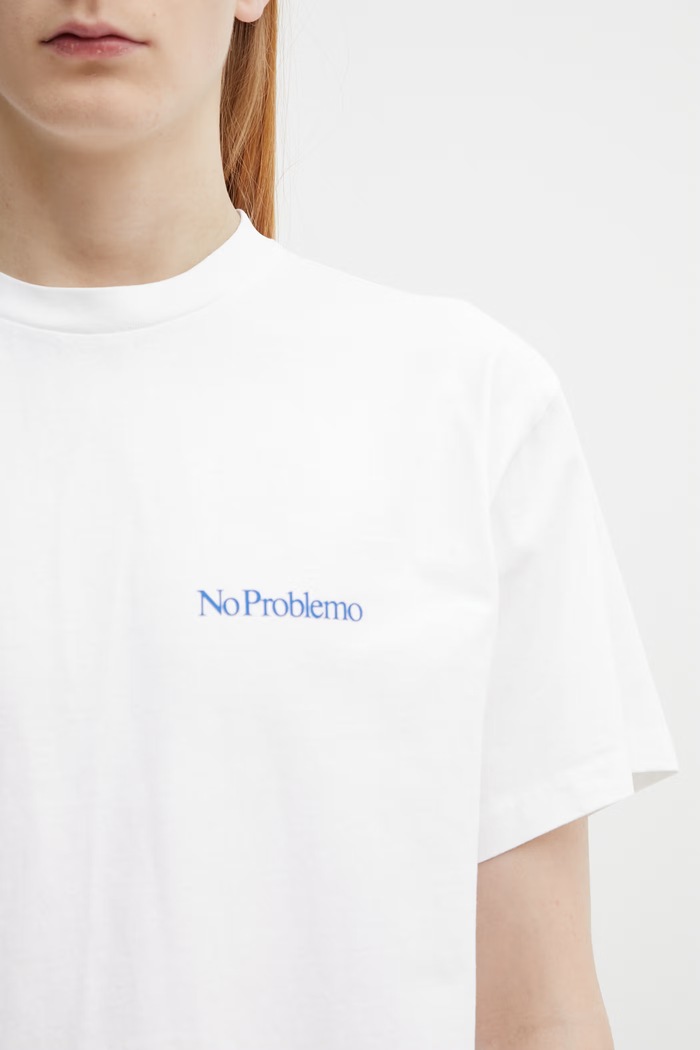 No Problemo Mini Problemo tricou pentru bărbați din bumbac alb NP6000905