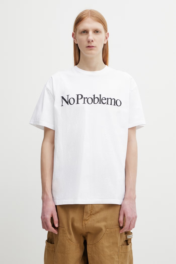 No Problemo T-shirt bawełniany męski biały NP6000205