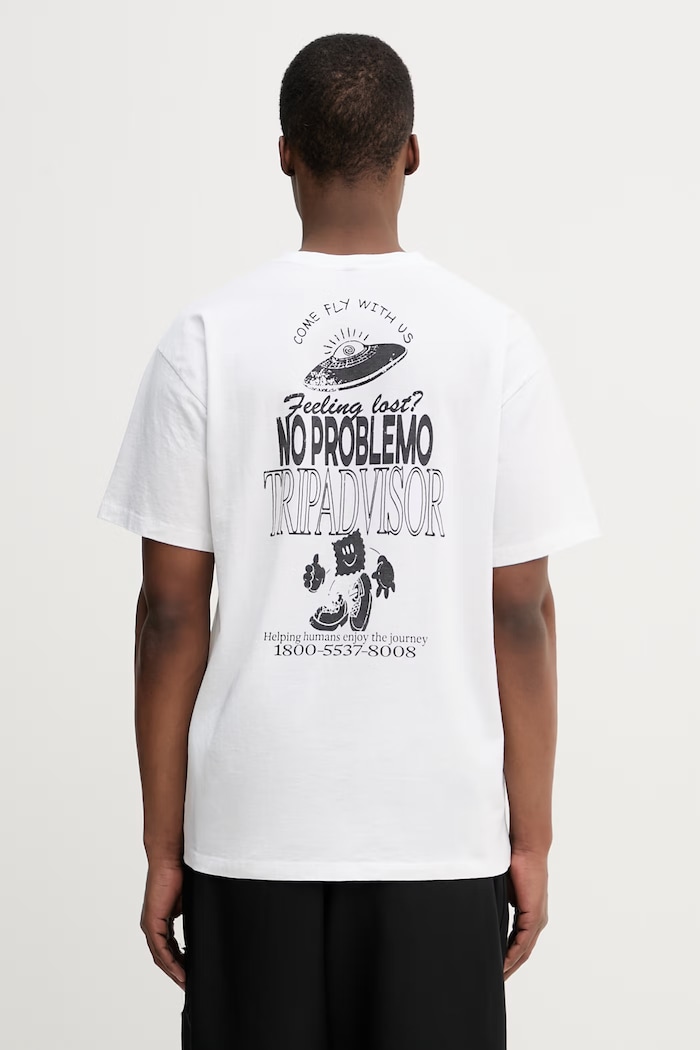 No Problemo Trip Advisor t-shirt βαμβακερό γυναικείο λευκό NP6000305
