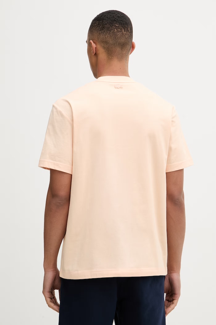 Îmbrăcăminte Lacoste tricou pentru bărbați, din bumbac TH1427 portocaliu