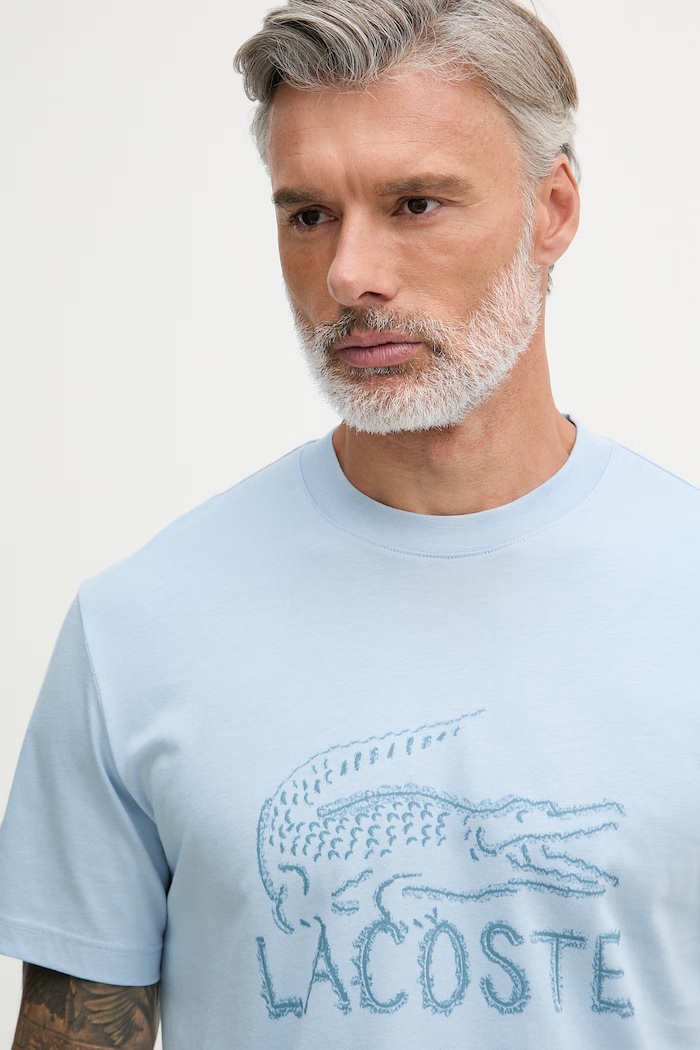 Lacoste t-shirt ανδρικό βαμβακερό μπλε TH1427
