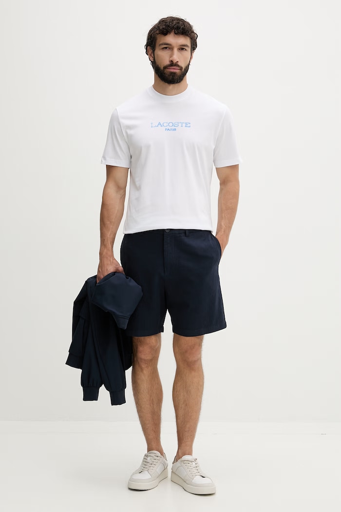 Lacoste tričko pánske bavlnené TH1435 biela SS26