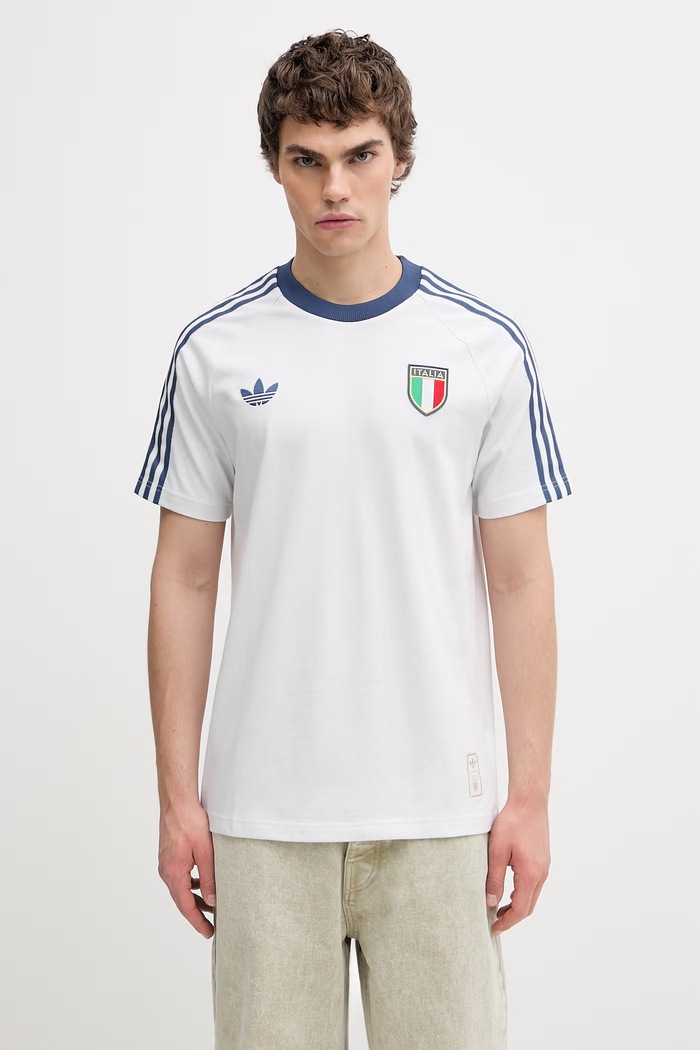 adidas Originals Italy Originals T-shirt męski z bawełną niebieski KC6611