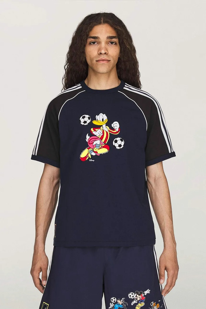 adidas Originals Brain Dead x Disney tricou din bumbac bărbați bleumarin KR5173