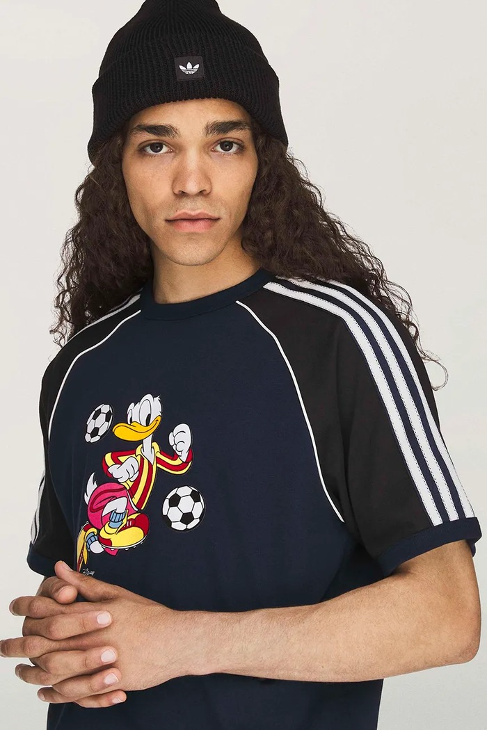 adidas Originals Brain Dead x Disney tricou din bumbac bărbați bleumarin KR5173