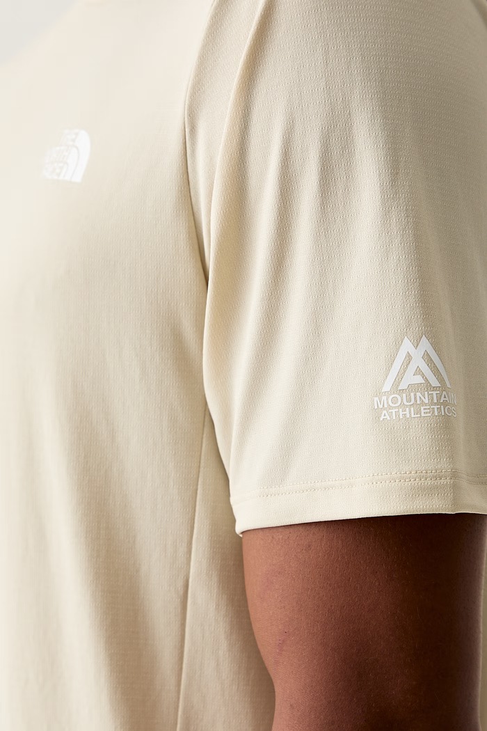 The North Face T-shirt męski Mountain Athletics Tape NF0A8DY9DOM1 beżowy
