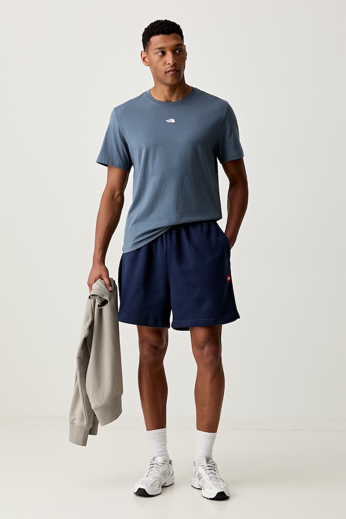 The North Face T-shirt męski bawełniany Essential Center Logo NF0A8GQE0U31 niebieski SS26