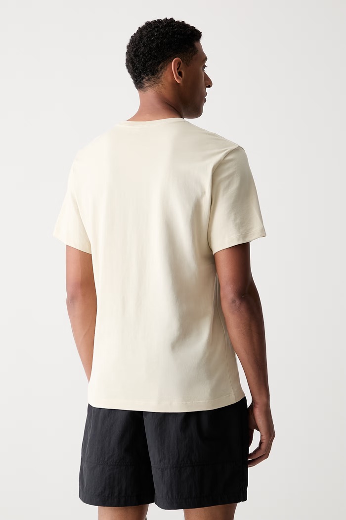 Odzież The North Face T-shirt męski bawełniany Essential Center Logo NF0A8GQEDOM1 beżowy