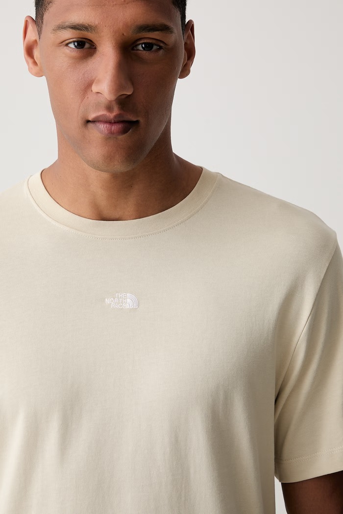 The North Face T-shirt męski bawełniany Essential Center Logo beżowy NF0A8GQEDOM1