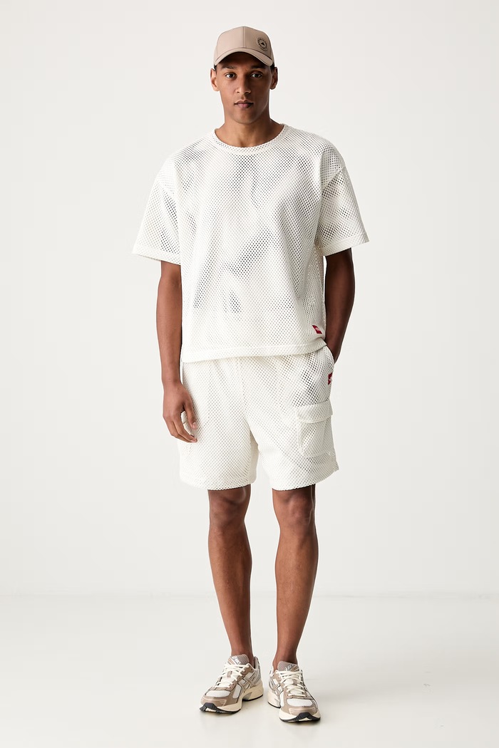 The North Face T-shirt męski NF0A8FHHQLI1 beżowy SS26