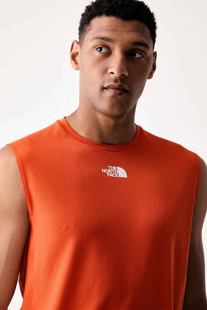 The North Face top treningowy męski LIGHTBRIGHT TANK pomarańczowy NF0A8G2DG6L1