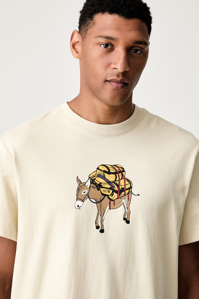 The North Face T-shirt męski bawełniany DONKEY TAXI beżowy NF0A8G9FDOM1