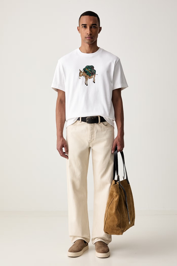 The North Face T-shirt męski bawełniany DONKEY TAXI NF0A8G9FFN41 biały SS26