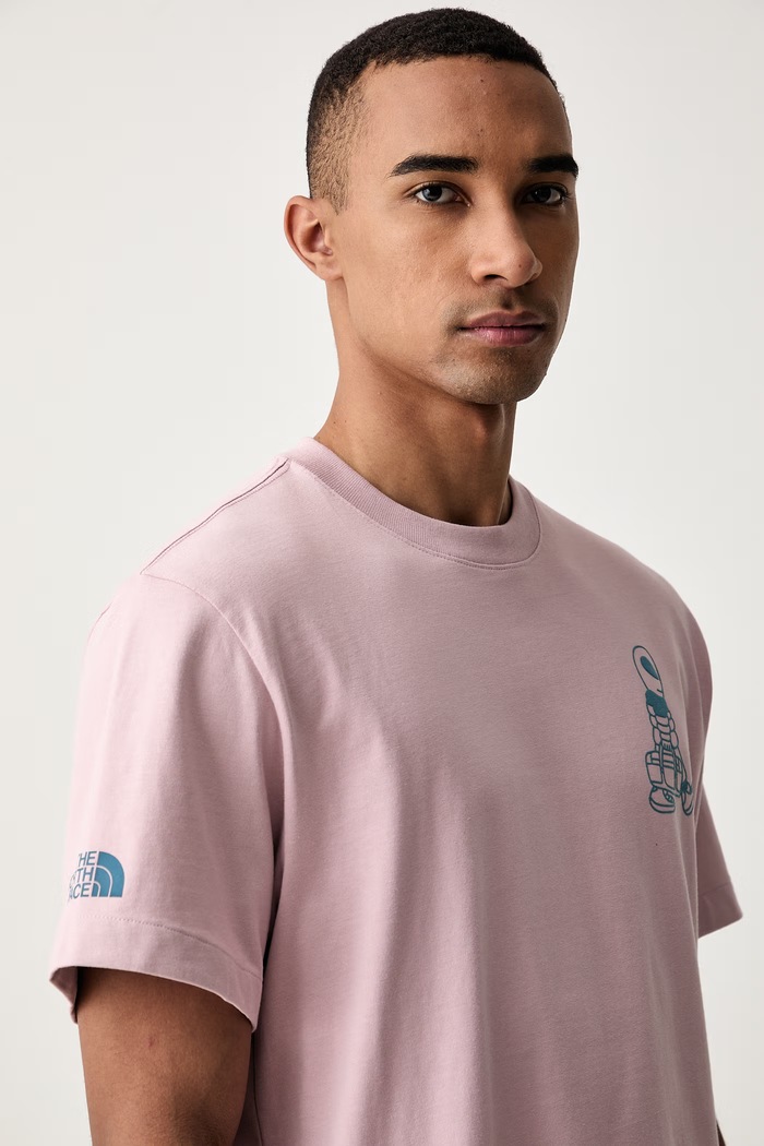 The North Face T-shirt oversize męski bawełniany ALIEN różowy NF0A8G9G0SO1