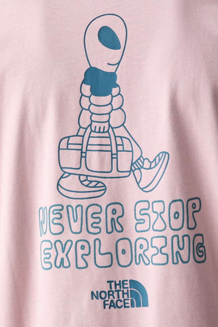 The North Face T-shirt oversize męski bawełniany ALIEN NF0A8G9G0SO1 różowy